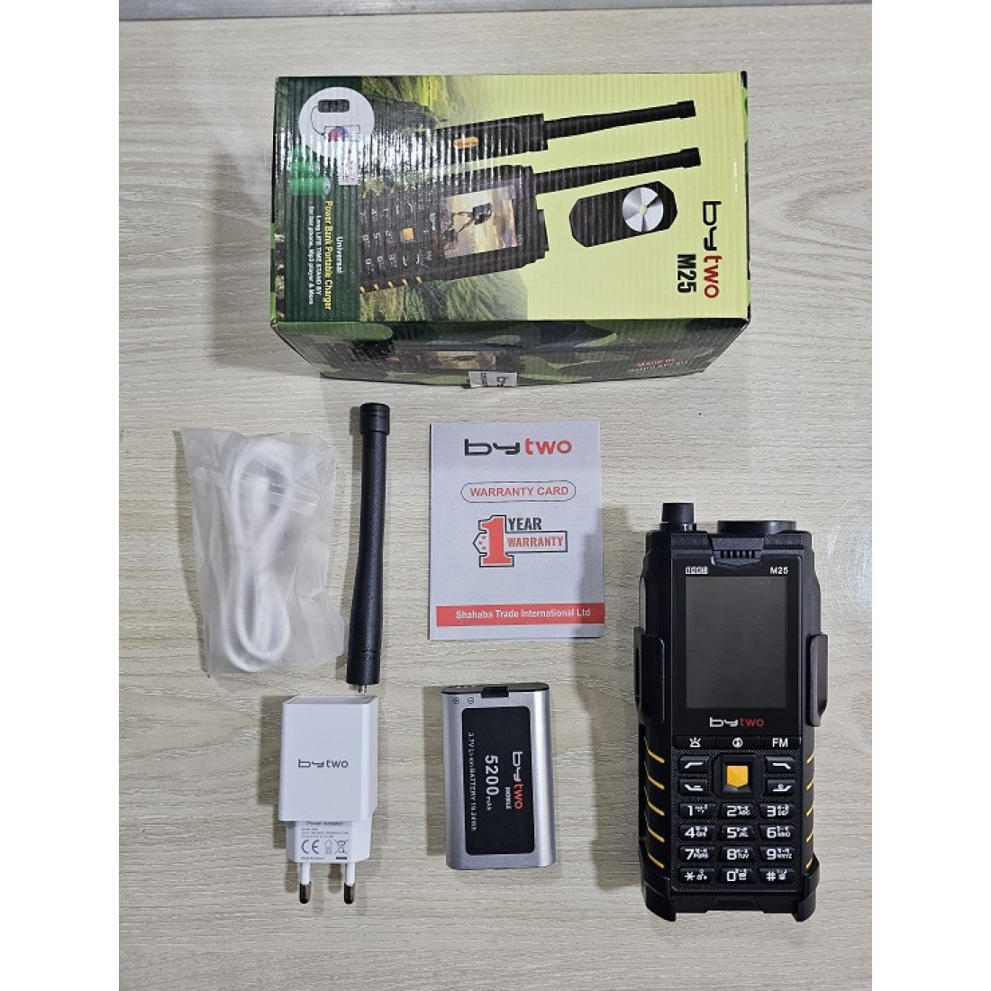 Bytwo M25 Antenna Power Bank Phone 5200mAh 4 SIM | ShopTrip Bytwo M25 Antenna Power Bank Phone 5200mAh 4 SIM - Image 2