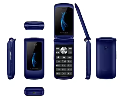 T-Source T203 Dual Display Folding Mobile Phone (BLUE) | ShopTrip T-Source T203 Dual Display Folding Mobile Phone (BLUE)