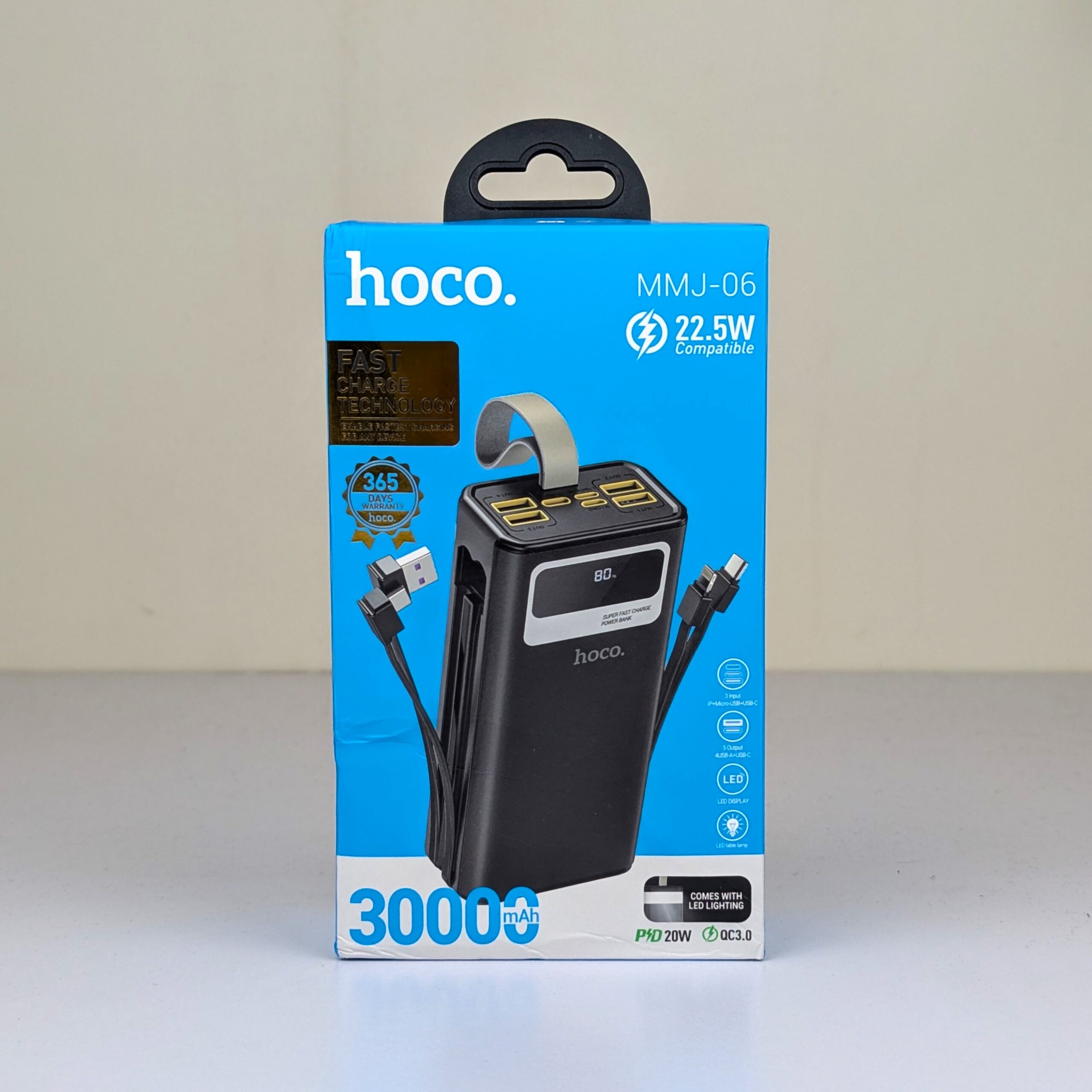 Hoco MMJ-06 22.5W Fully Compatible 30000mAh Power Bank | ShopTrip Hoco MMJ-06 22.5W Fully Compatible 30000mAh Power Bank