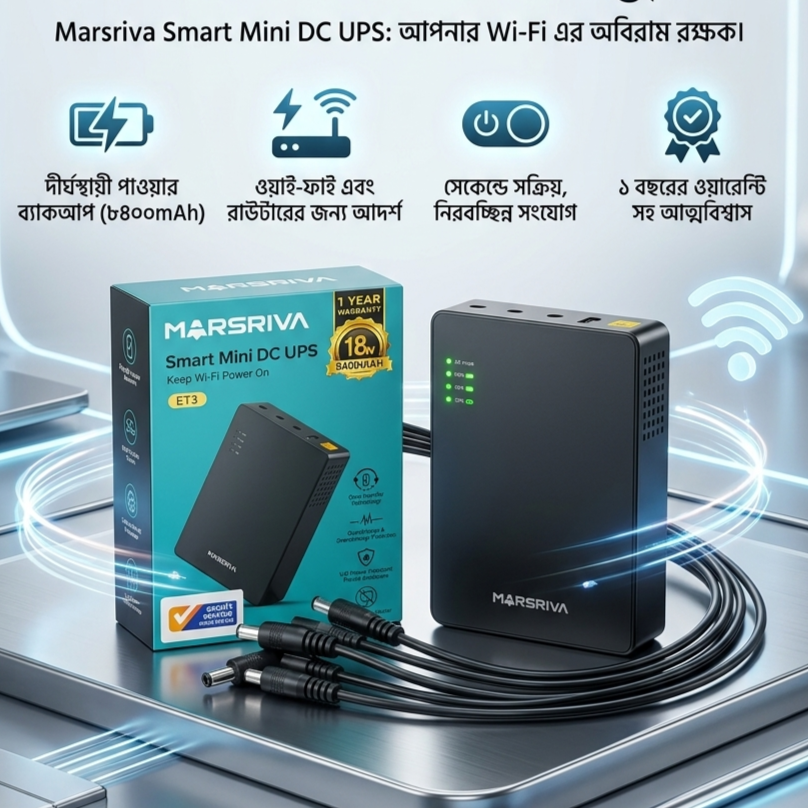 Marsriva SMART MINI DC UPS – ET3 | ShopTrip Marsriva SMART MINI DC UPS – ET3