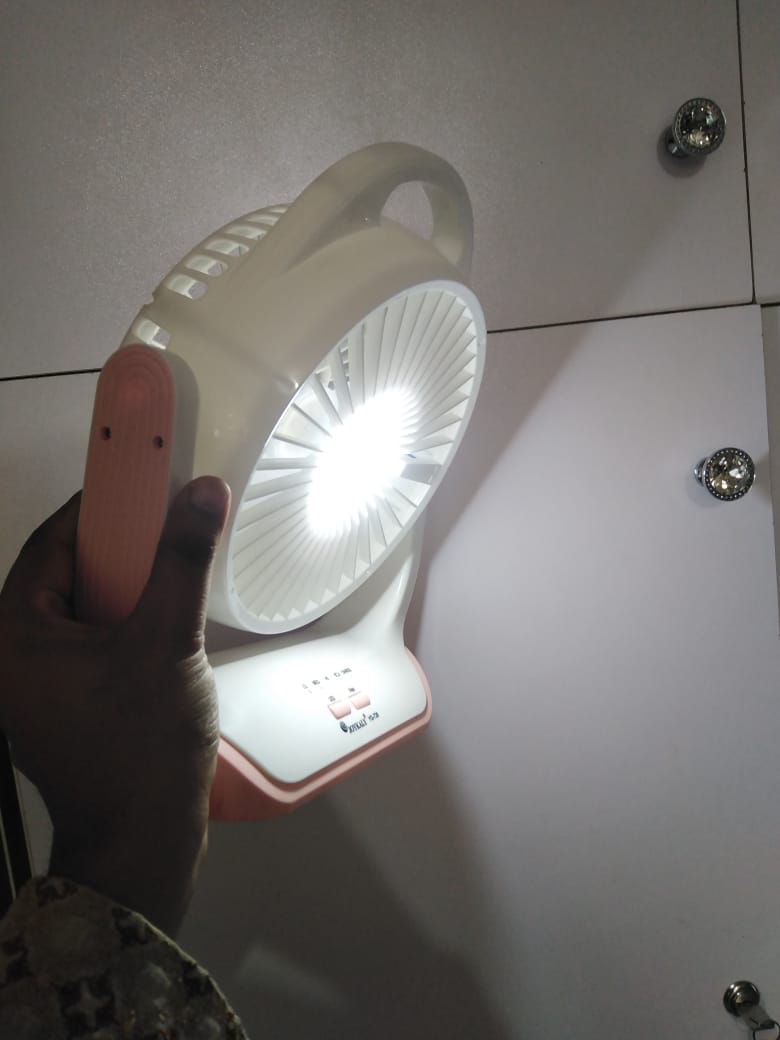 JOYKALY YG-729 Portable Rechargeable LED Light & 6-Inch High-Speed AC/DC Fan | ShopTrip JOYKALY YG-729 Portable Rechargeable LED Light & 6-Inch High-Speed AC/DC Fan - Image 2