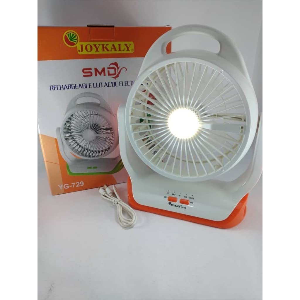 JOYKALY YG-729 Portable Rechargeable LED Light & 6-Inch High-Speed AC/DC Fan | ShopTrip JOYKALY YG-729 Portable Rechargeable LED Light & 6-Inch High-Speed AC/DC Fan - Image 3