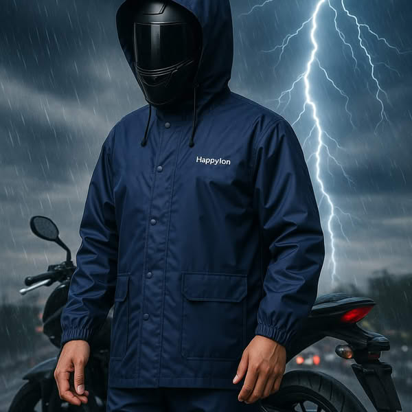 Happylon 100% Waterproof Rain Coat with Pant – High Quality Full Body Rain Suit | ShopTrip Happylon 100% Waterproof Rain Coat with Pant – High Quality Full Body Rain Suit - Image 4
