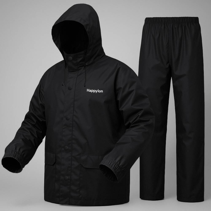 Happylon 100% Waterproof Rain Coat with Pant – High Quality Full Body Rain Suit | ShopTrip Happylon 100% Waterproof Rain Coat with Pant – High Quality Full Body Rain Suit - Image 2