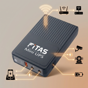 FiTAS Mini UPS 10400mAh Battery for Router, ONU & CCTV