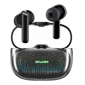 Awei T52 ANC TWS Wireless Earbuds Colorful Breathing Light Headphones